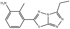 [3-(3-乙基[1,2,4]三唑并[3,4-B][1,3,4]噻二唑-6-基)-2-甲基苯基]胺 结构式
