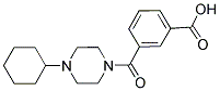 3-[(4-CYCLOHEXYLPIPERAZIN-1-YL)CARBONYL]BENZOIC ACID 结构式
