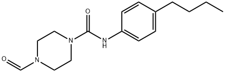 N-(4-BUTYLPHENYL)(4-FORMYLPIPERAZINYL)FORMAMIDE 结构式