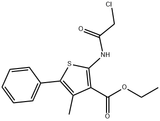 2-(2-氯乙酰胺)-4-甲基-5-苯基噻吩-3-羧酸乙酯 结构式