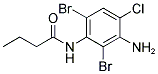 N-(3-AMINO-2,6-DIBROMO-4-CHLOROPHENYL)BUTANAMIDE 结构式