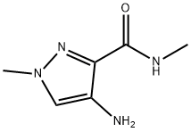4-氨基-N,1-二甲基-1H-吡唑-3-甲酰胺 结构式