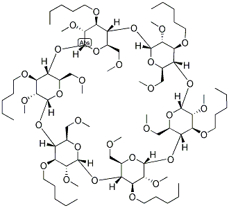 HEXAKIS-(2,6-DI-O-METHYL-3-O-N-PENTYL)-ALPHA-CYCLODEXTRIN 结构式