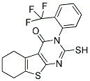 2-MERCAPTO-3-(2-TRIFLUOROMETHYL-PHENYL)-5,6,7,8-TETRAHYDRO-3H-BENZO[4,5]THIENO[2,3-D]PYRIMIDIN-4-ONE 结构式