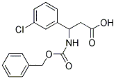 3-BENZYLOXYCARBONYLAMINO-3-(3-CHLORO-PHENYL)-PROPIONIC ACID 结构式