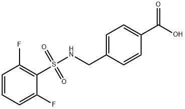 4-[[[(2,6-二氟苯基)磺酰基]氨基]甲基]苯甲酸 结构式