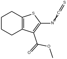 2-硫代异氰酸酯邻-4,5,6,7-四氢苯并噻吩-3-羧酸甲酯 结构式