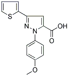 1-(4-METHOXYPHENYL)-3-(THIOPHEN-2-YL)-1H-PYRAZOLE-5-CARBOXYLIC ACID 结构式