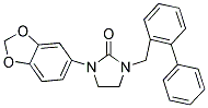1-(1,3-BENZODIOXOL-5-YL)-3-(1,1'-BIPHENYL-2-YLMETHYL)IMIDAZOLIDIN-2-ONE 结构式
