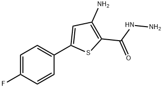 3-AMINO-5-(4-FLUOROPHENYL)THIOPHENE-2-CARBOHYDRAZIDE 结构式
