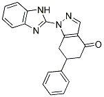 1-(1H-BENZIMIDAZOL-2-YL)-6-PHENYL-1,5,6,7-TETRAHYDRO-4H-INDAZOL-4-ONE 结构式