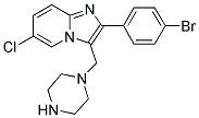 2-(4-BROMO-PHENYL)-6-CHLORO-3-PIPERAZIN-1-YLMETHYL-IMIDAZO[1,2-A]PYRIDINE 结构式