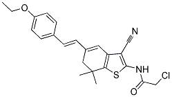 2-CHLORO-N-[3-CYANO-5-[2-(4-ETHOXY-PHENYL)-VINYL]-7,7-DIMETHYL-6,7-DIHYDRO-BENZO[B]THIOPHEN-2-YL]-ACETAMIDE 结构式