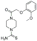 4-[(2-METHOXYPHENOXY)ACETYL]PIPERAZINE-1-CARBOTHIOAMIDE 结构式