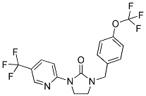 1-[4-(TRIFLUOROMETHOXY)BENZYL]-3-[5-(TRIFLUOROMETHYL)PYRIDIN-2-YL]IMIDAZOLIDIN-2-ONE 结构式