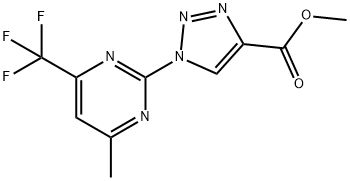 METHYL 1-[4-METHYL-6-(TRIFLUOROMETHYL)-2-PYRIMIDINYL]-1H-1,2,3-TRIAZOLE-4-CARBOXYLATE 结构式