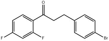 3-(4-BROMOPHENYL)-2',4'-DIFLUOROPROPIOPHENONE 结构式