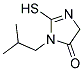 3-ISOBUTYL-2-MERCAPTO-3,5-DIHYDRO-4H-IMIDAZOL-4-ONE 结构式