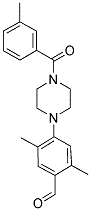 2,5-DIMETHYL-4-[4-(3-METHYLBENZOYL)PIPERAZIN-1-YL]BENZALDEHYDE 结构式