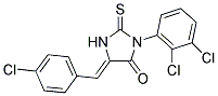 (5Z)-5-(4-CHLOROBENZYLIDENE)-3-(2,3-DICHLOROPHENYL)-2-THIOXOIMIDAZOLIDIN-4-ONE 结构式