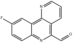 9-FLUORO-BENZO[H][1,6]NAPHTHYRIDINE-5-CARBALDEHYDE 结构式