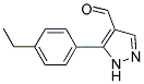 5-(4-Ethylphenyl)-1H-pyrazole-4-carbaldehyde 结构式