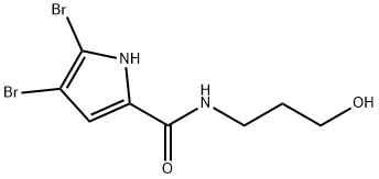 4,5-DIBROMO-N-(3-HYDROXYPROPYL)-1H-PYRROLE-2-CARBOXAMIDE 结构式