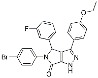 5-(4-BROMOPHENYL)-3-(4-ETHOXYPHENYL)-4-(3-FLUOROPHENYL)-4,5-DIHYDROPYRROLO[3,4-C]PYRAZOL-6(1H)-ONE 结构式