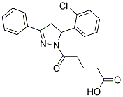 5-[5-(2-CHLOROPHENYL)-3-PHENYL-4,5-DIHYDRO-1H-PYRAZOL-1-YL]-5-OXOPENTANOIC ACID 结构式