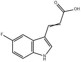 3-(5-FLUORO-1H-INDOL-3-YL)-ACRYLIC ACID 结构式