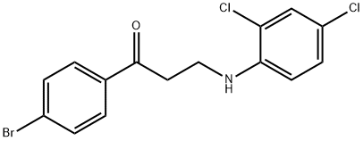 1-(4-BROMOPHENYL)-3-(2,4-DICHLOROANILINO)-1-PROPANONE 结构式