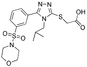 [4-ISOBUTYL-5-[3-(MORPHOLINE-4-SULFONYL)-PHENYL]-4H-[1,2,4]TRIAZOL-3-YLSULFANYL]-ACETIC ACID 结构式