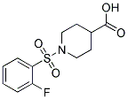 1-[(2-FLUOROPHENYL)SULFONYL]PIPERIDINE-4-CARBOXYLIC ACID 结构式