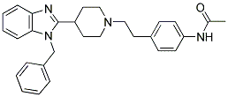 N-(4-(2-[4-(1-BENZYL-1H-BENZOIMIDAZOL-2-YL)-PIPERIDIN-1-YL]-ETHYL)-PHENYL)-ACETAMIDE 结构式