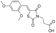 3-[5-(2,4-Dimethoxy-benzylidene)-2,4-dioxo-thiazolidin-3-yl]-propionic acid 结构式