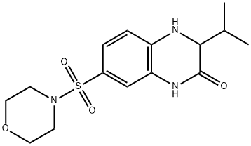 7-(吗啉-4-磺酰基)-3-(丙-2-基)-1,2,3,4-四氢喹喔啉-2-酮 结构式