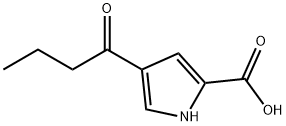 4-丁酰基-1H-吡咯-2-羧酸 结构式