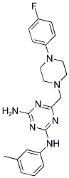 6-((4-(4-FLUOROPHENYL)PIPERAZIN-1-YL)METHYL)-N2-M-TOLYL-1,3,5-TRIAZINE-2,4-DIAMINE 结构式
