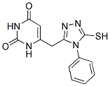 6-[(5-MERCAPTO-4-PHENYL-4H-1,2,4-TRIAZOL-3-YL)METHYL]PYRIMIDINE-2,4(1H,3H)-DIONE 结构式