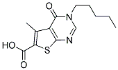 5-METHYL-4-OXO-3-PENTYL-3,4-DIHYDRO-THIENO[2,3-D]PYRIMIDINE-6-CARBOXYLIC ACID 结构式