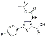 3-TERT-BUTOXYCARBONYLAMINO-5-(4-FLUOROPHENYL)THIOPHENE-2-CARBOXYLIC ACID 结构式