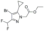 (4-BROMO-5-CYCLOPROPYL-3-DIFLUOROMETHYL-PYRAZOL-1-YL)-ACETIC ACID ETHYL ESTER 结构式