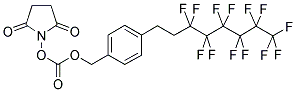 N-[4-(1H,1H,2H,2H-PERFLUOROOCTYL)BENZYLOXYCARBONYLOXY]SUCCINIMIDE 结构式