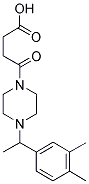 4-(4-[1-(3,4-DIMETHYLPHENYL)ETHYL]PIPERAZIN-1-YL)-4-OXOBUTANOIC ACID 结构式