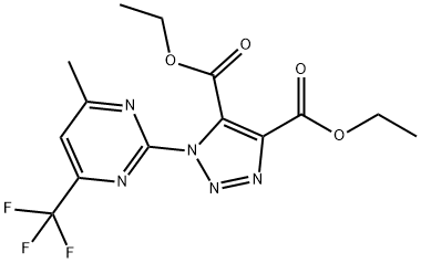 DIETHYL 1-[4-METHYL-6-(TRIFLUOROMETHYL)-2-PYRIMIDINYL]-1H-1,2,3-TRIAZOLE-4,5-DICARBOXYLATE 结构式
