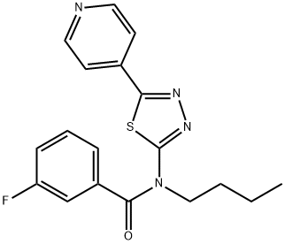 N-BUTYL-3-FLUORO-N-(5-PYRIDIN-4-YL-[1,3,4]-THIADIAZOL-2-YL)-BENZAMIDE