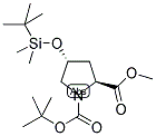 (2S,4R)-4-(TERT-BUTYL-DIMETHYL-SILANYLOXY)-PYRROLIDINE-1,2-DICARBOXYLIC ACID 1-TERT-BUTYL ESTER 2-METHYL ESTER 结构式