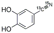 3,4-二羟基苯(腈-13C,15N) 结构式