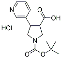 1-BOC-4-(3-PYRIDYL)PYRROLIDINE-3-CARBOXYLIC ACID HYDROCHLORIDE 结构式