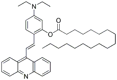 2-[2-(9-ACRIDINYL)VINYL]-5-(DIETHYLAMINO)PHENYL STEARATE 结构式